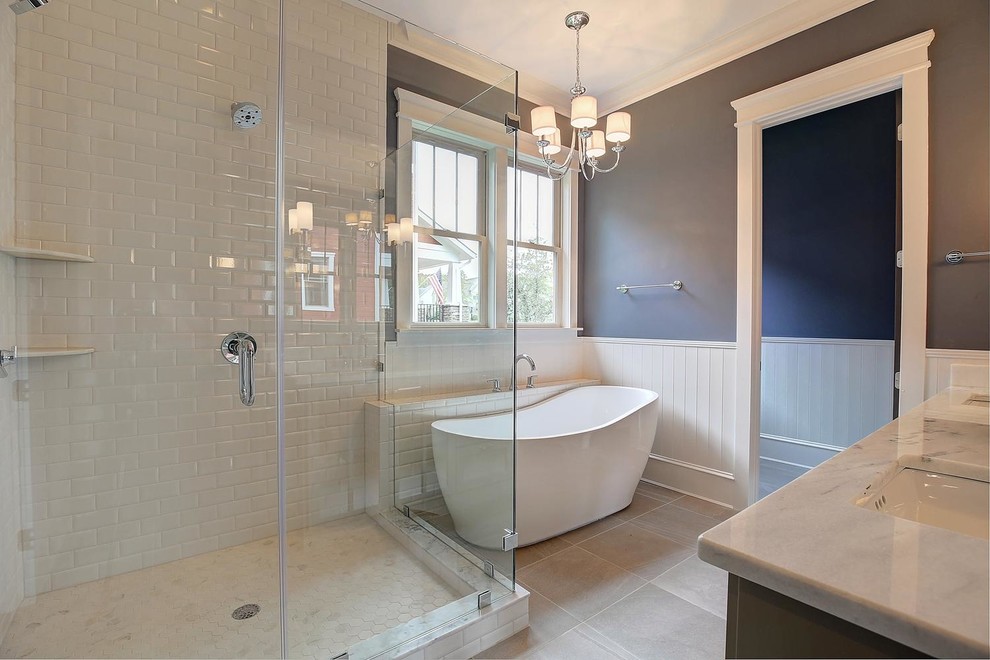 Design ideas for an arts and crafts bathroom in Richmond.