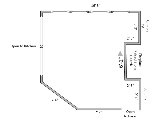 Furniture Layout for Odd Shaped Living Room