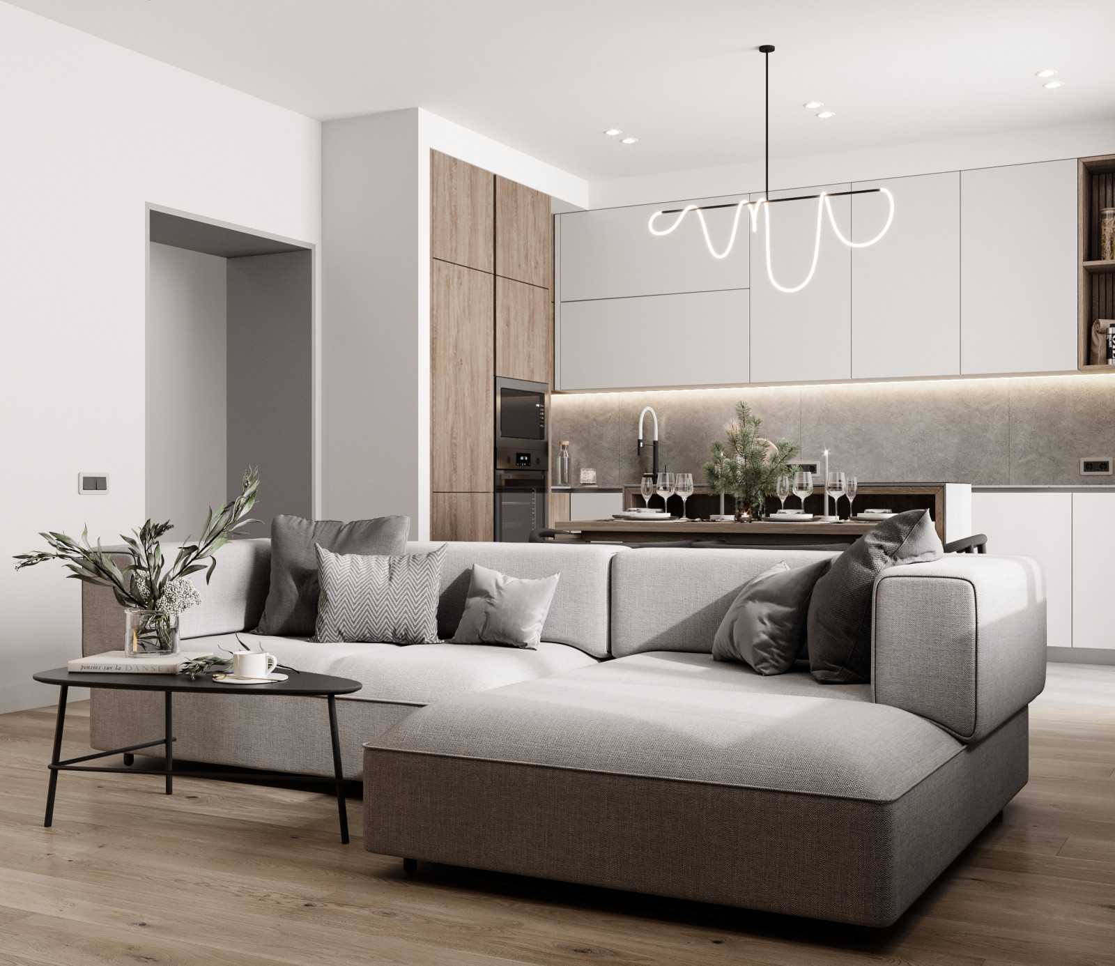 Минималистичный интерьер квартиры в Красноярске