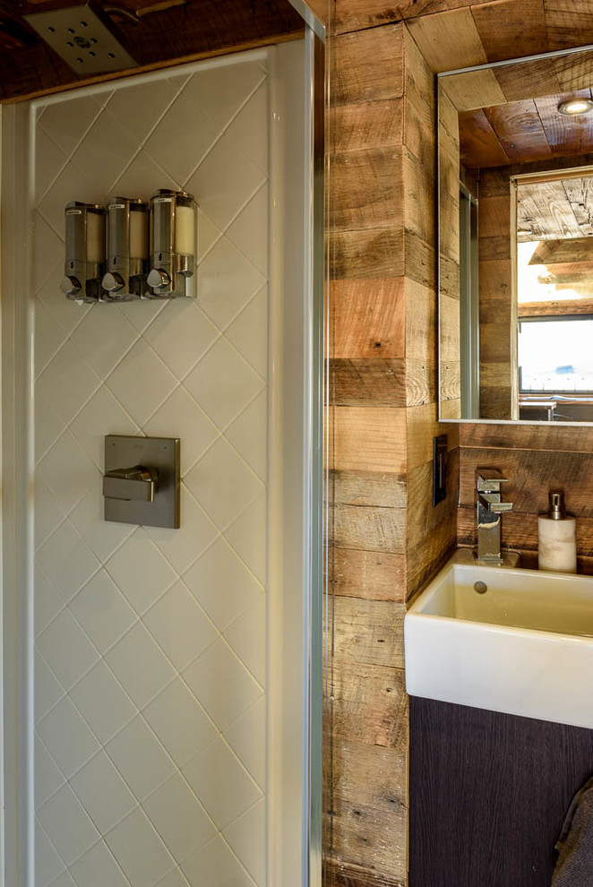 Bathroom - rustic bathroom idea in Seattle