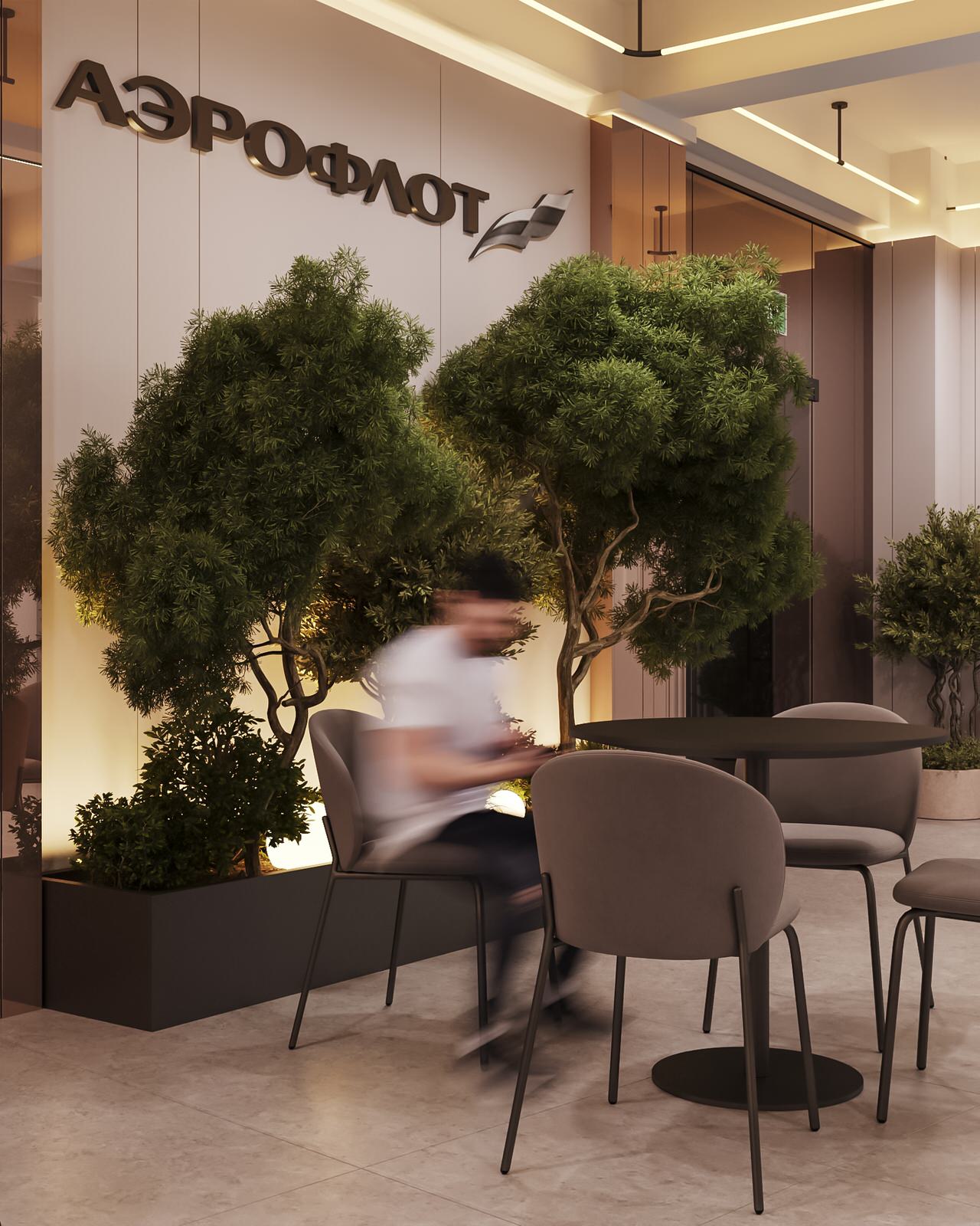 Медицинский центр "Аэрофлот". Зона кофе-поинта