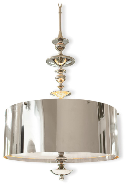 Karel Polished Nickel Hollywood Regency Pendant Lamp 39 25 Inch Karel Polished Nickel Hollywood Regency Pendant Lamp 39 25 Inch