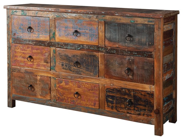 India Antique Accent Cabinet Console Table Rustic Reclaimed Wood Mix India Antique Accent Cabinet Console Table Rustic Reclaimed Wood Mix Teak Drawer