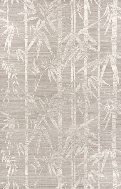 Schumacher Les Bambous Sisal Printed Grasscloth Wallpaper, 8 YD Rolls