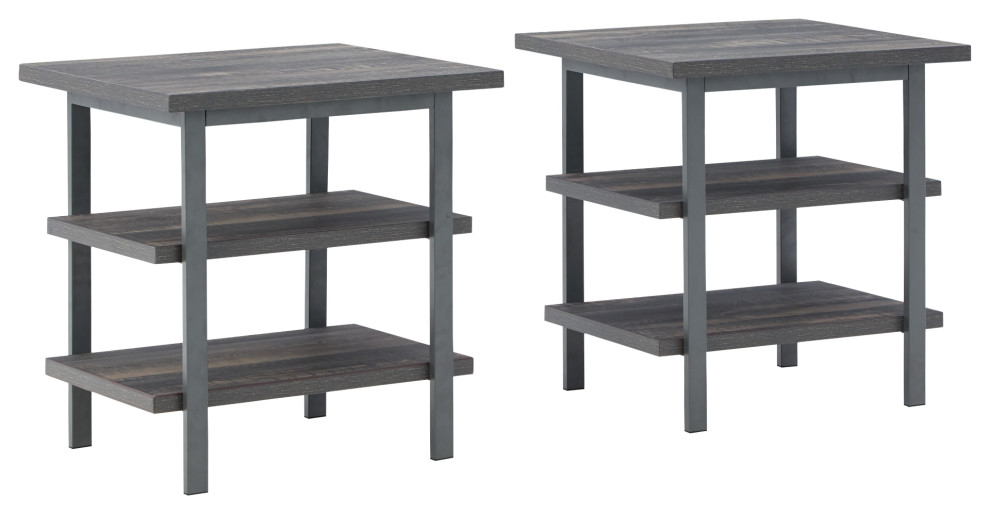 Jandoree End Table, Set of 2 - Industrial - Side Tables And End Tables - by Ashley Furniture 