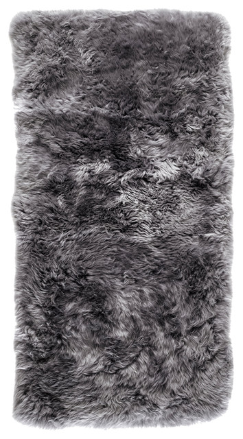 New Zealand Sheepskin Rug, 70x140 cm, Grey
