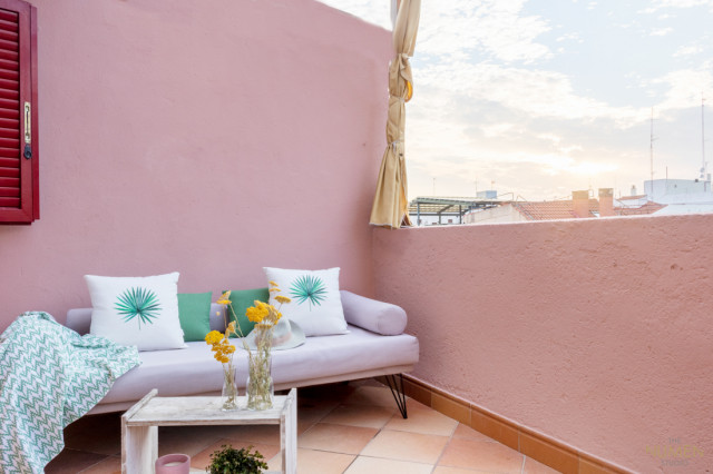 Homestaging y reforma para piso de alquiler en Madrid eclectic-terrace