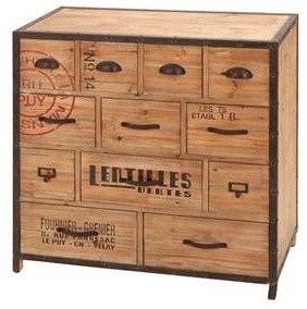 Iron Wood Metal Chest