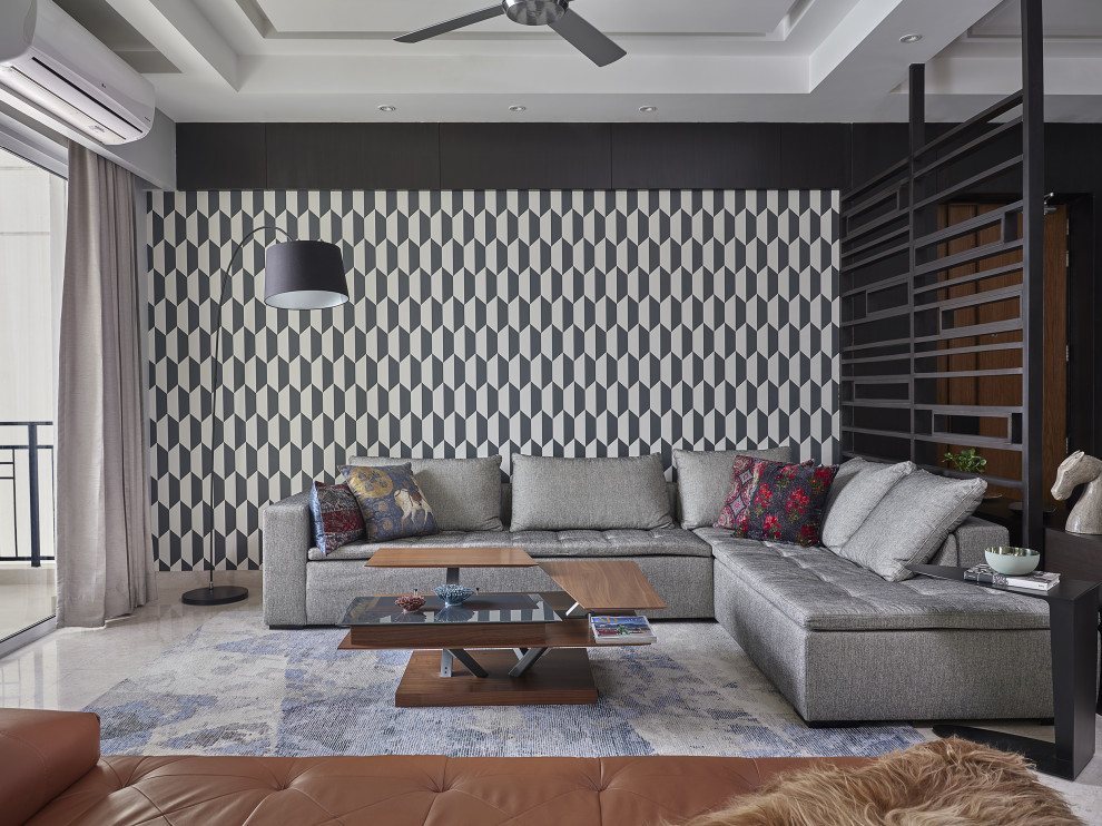 Inspiration for a modern living room in Delhi.