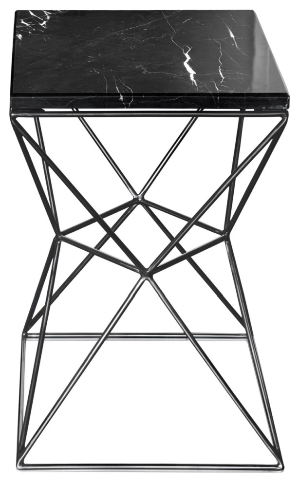 Sculptural Marble Lampstand Table, Versmissen Jules Industrial Side