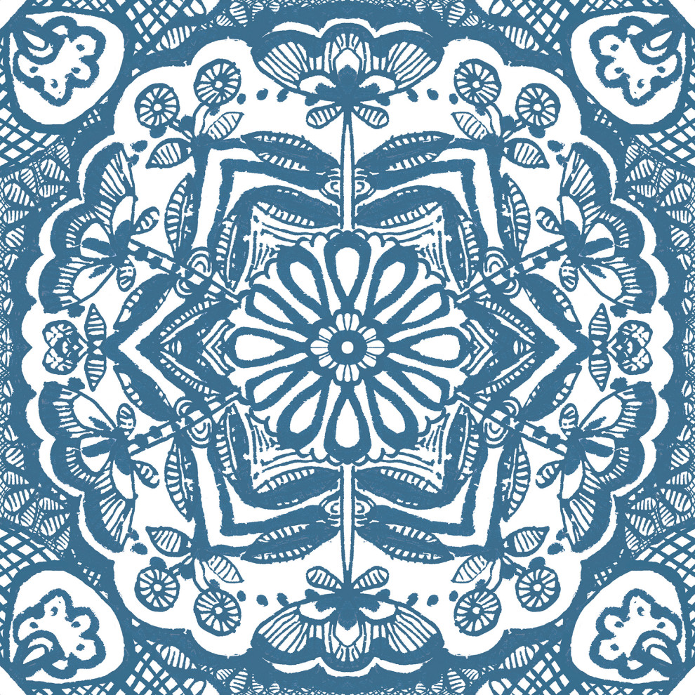 Blue Erina Peel and Stick Floor Tiles Eclectic Wall And Floor Tile