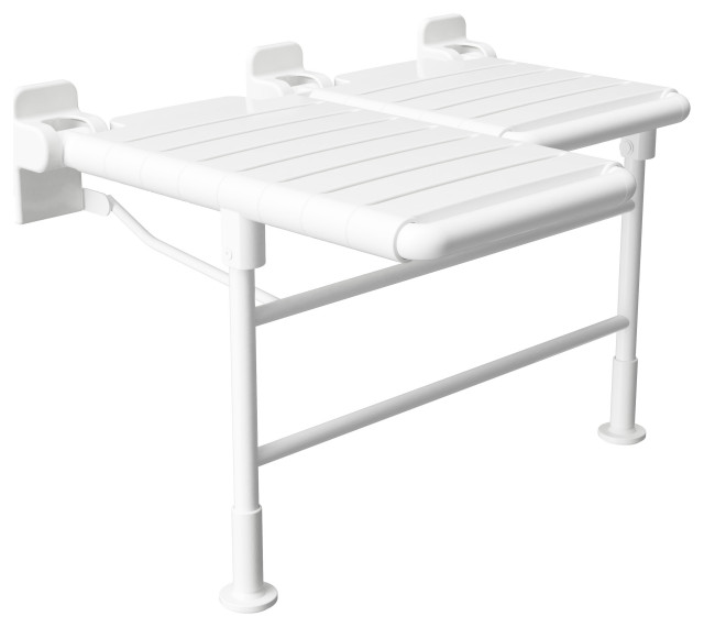 Fold Down ADA Shower Seat With Support Legs Shower Benches & Seats