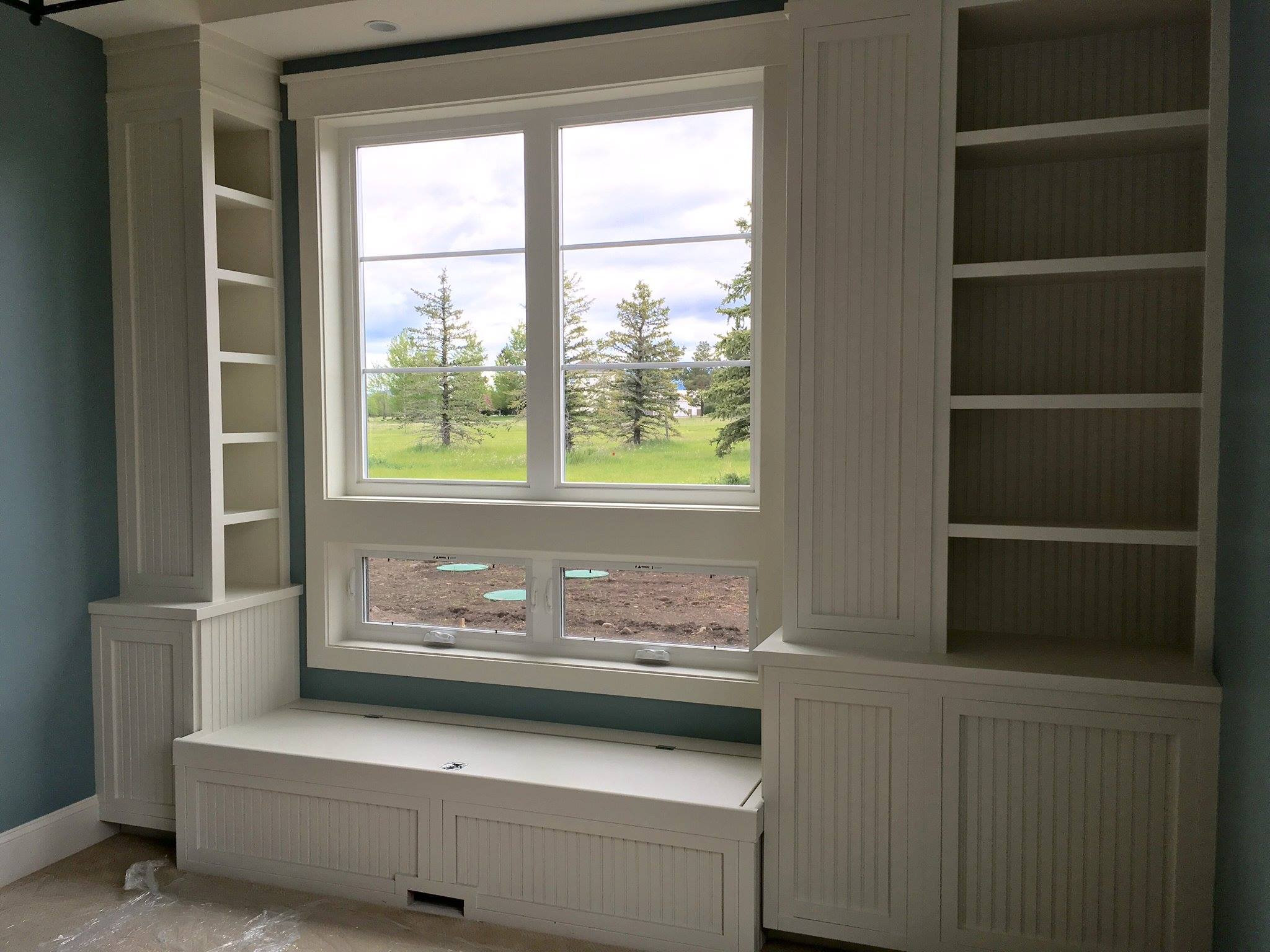 Custom Bench Seat Storage, Custom Cabinets and Shelves by Black Diamond
