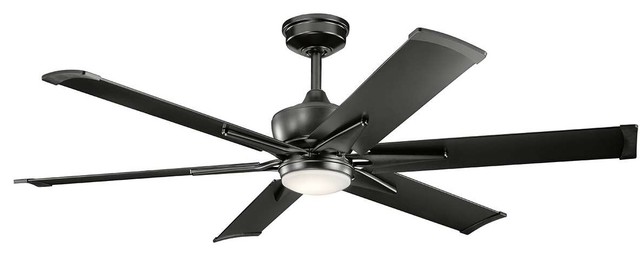 Kichler Szeplo Patio Outdoor Ceiling Fan With Light 60 Kichler Szeplo Patio Outdoor Ceiling Fan With Light Satin Black 60