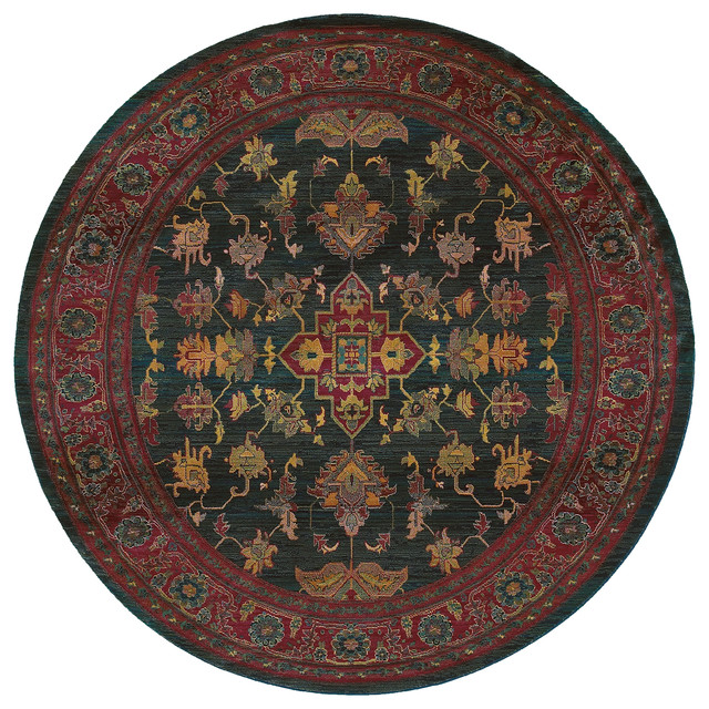 Oriental Weavers Kharma 836f4 Blue Red Area Rug Oriental Weavers Kharma 836f4 Blue Red Area Rug Mediterranean Rugs By Rugmethod