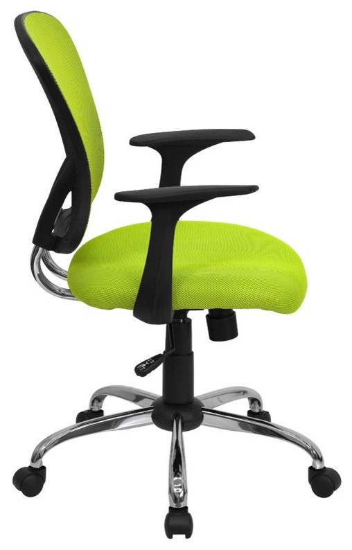Fixed Arm Office Chair, Green