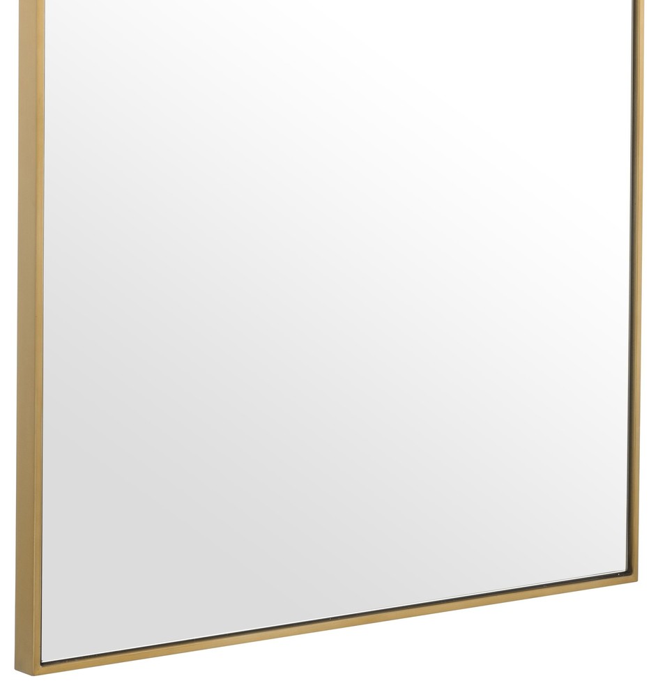 Brass Rectangular Mirror Eichholtz Redondo Contemporary Wall
