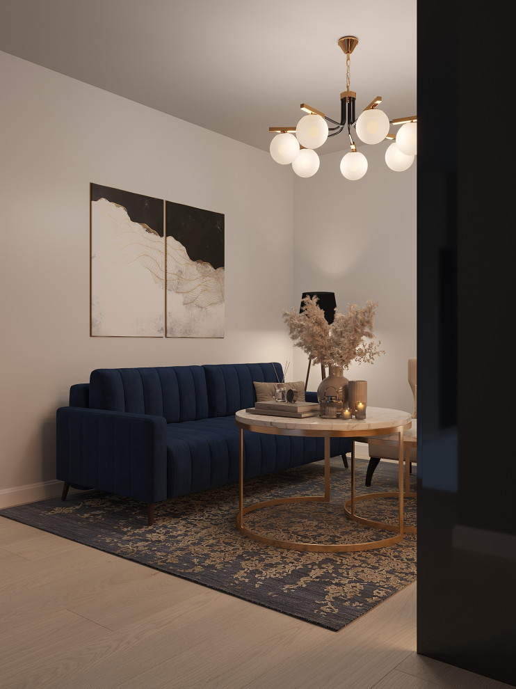 Кухня и гостиная в трешке