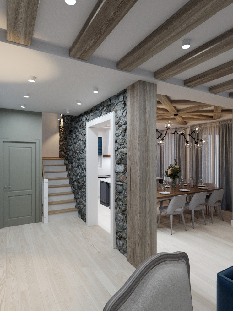 Дизайн проект каркасного дома в коттеджном поселке "Чайка", Московская область