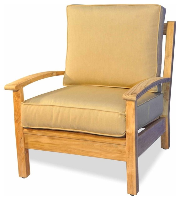 Teak Deep Seating Single Chair by Regal Teak - Transitional - Outdoor