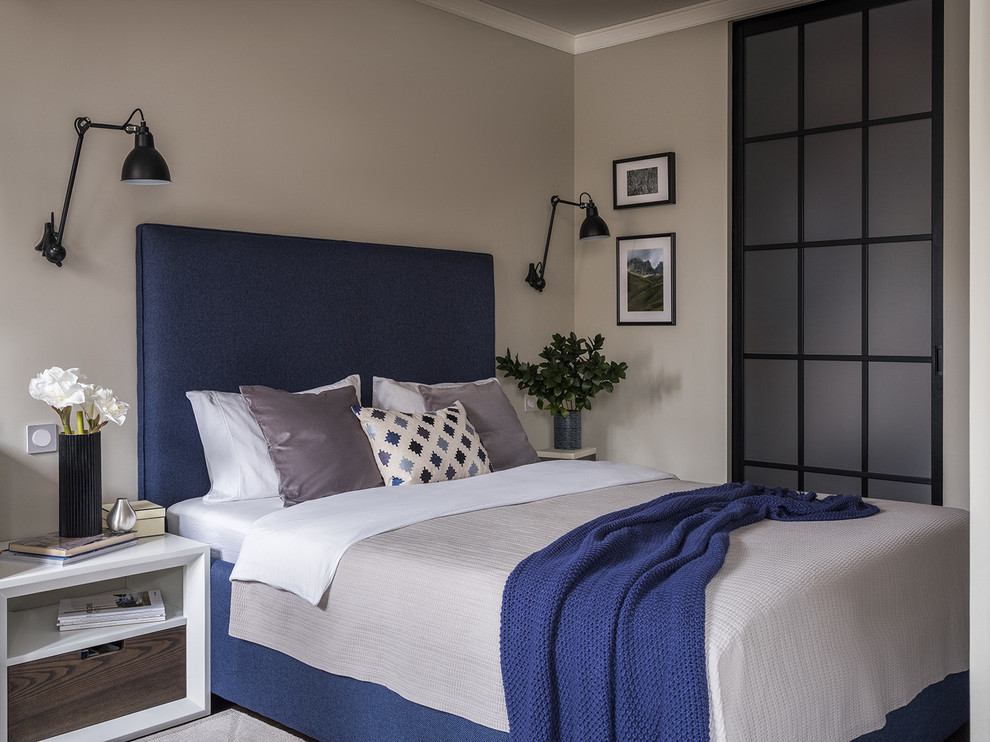 Двухкомнатная квартира в синих тонах