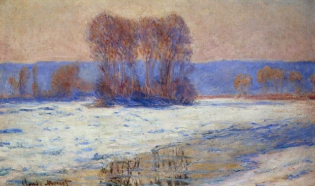 Claude Oscar Monet The Seine At Bennecourt In Winter Wall Decal