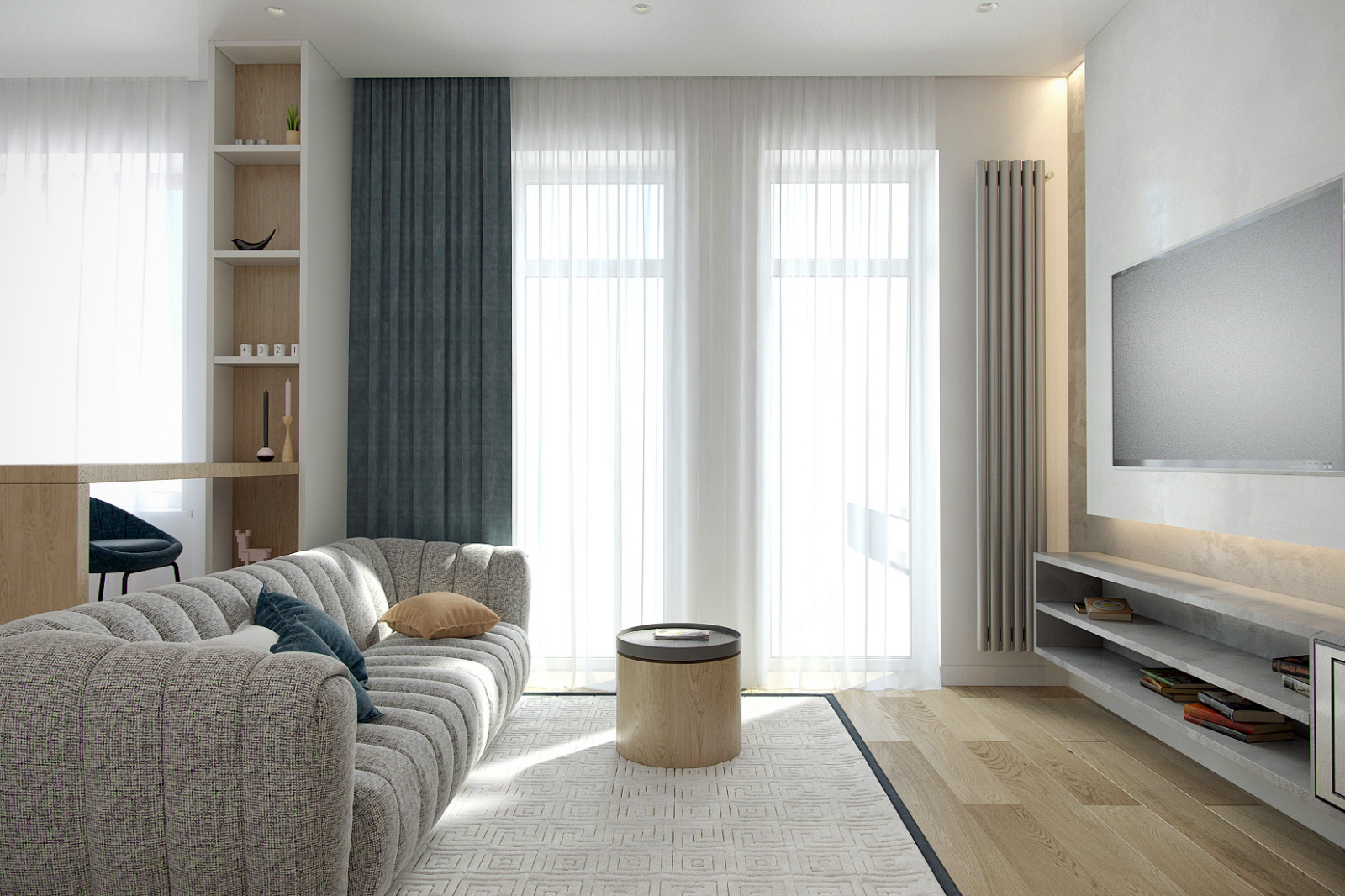 Гостиная в квартире ЖК Екатерининский парк