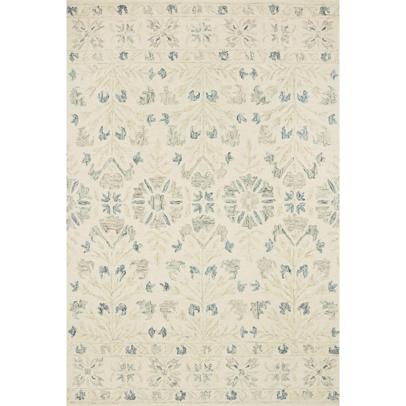 Loloi Norabel Ivory/Grey 9'3" x 13' Area Rug Contemporary Area Rugs by Heaven's Gate Home