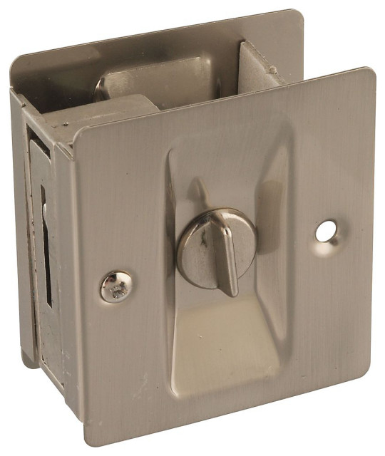 National Hardware® N326272 SolidBrass Pocket Door Latch, Satin Nickel