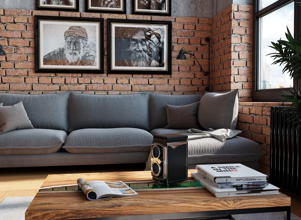 Visualization of an apartment in loft style