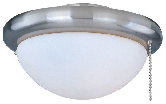 Basic Max 1 Light Ceiling Fan Kit With Wattage Limiter Basic Max 1 Light Ceiling Fan Kit With Wattage Limiter Satin Nickel