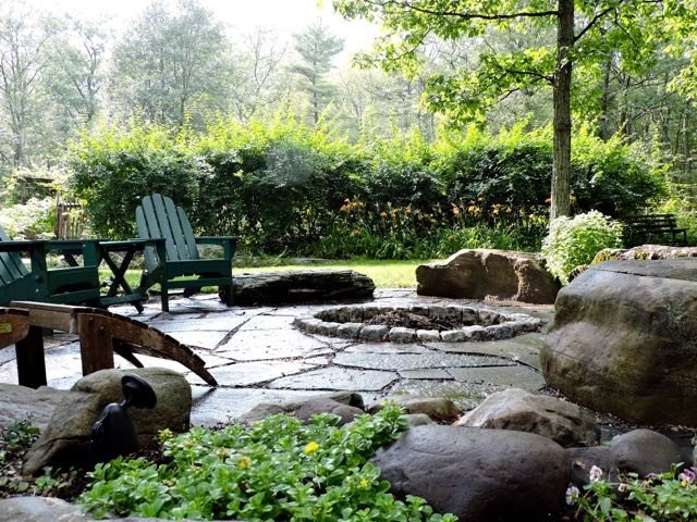 Woodland Living Patio Paths Fire Pit With Woodland Gardens