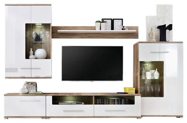 Saala 2 Entertainment Center Wall Unit With Led Lights 60 Tv Stand Saala 2 Entertainment Center Wall Unit With Led Lights 60 Tv Stand