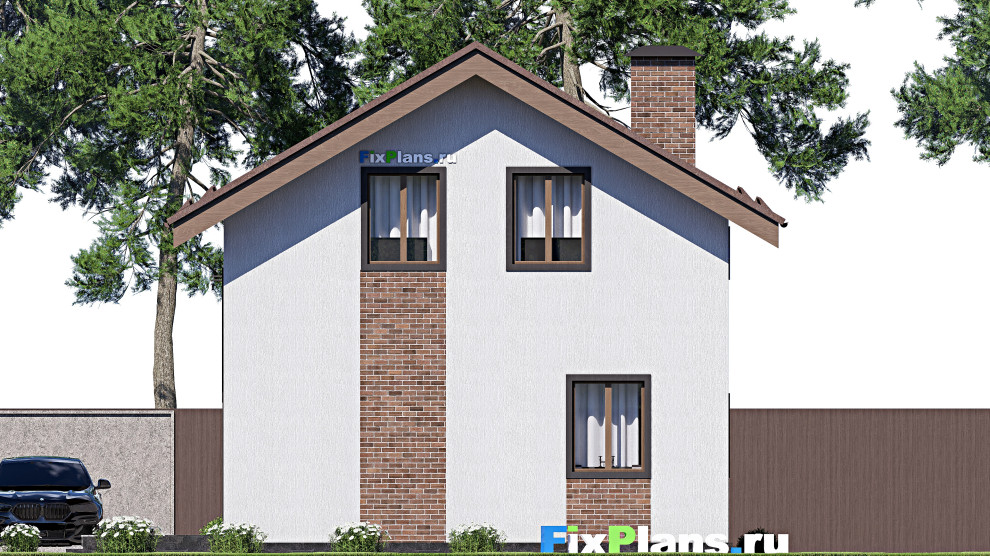 Проект дома с мансардой 11х10 м S137м2 F-17603