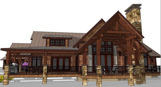 Custom Designed Timberbuilt rustic-rendering