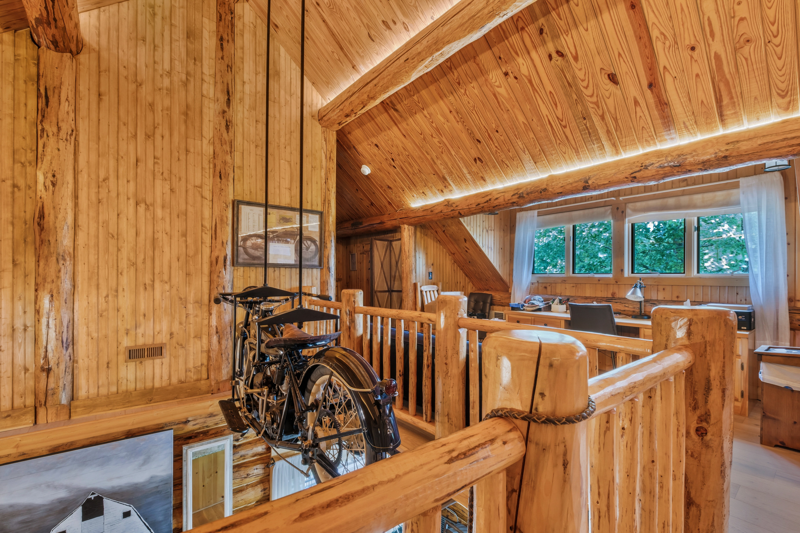 1922 Ace motorcycle installed in it's permanent place!