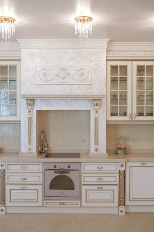 Классический Интерьер квартиры  в бежевых тонах (120 кв м)