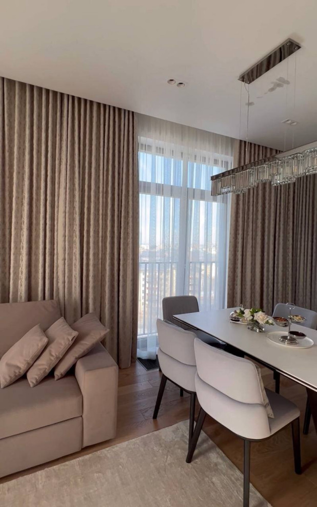 Contemporary с нотками минимализма в современном ЖК в центре Москвы