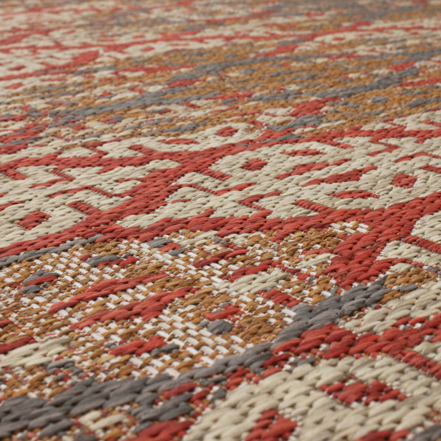 Mohawk Home Stamped Ikat Tandoori Outdoor Area Rug, 8'x10 ...