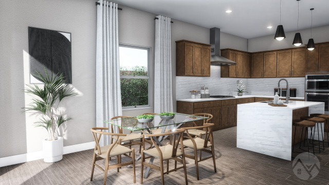 Interior Design Rendering nyklassisk-koekken
