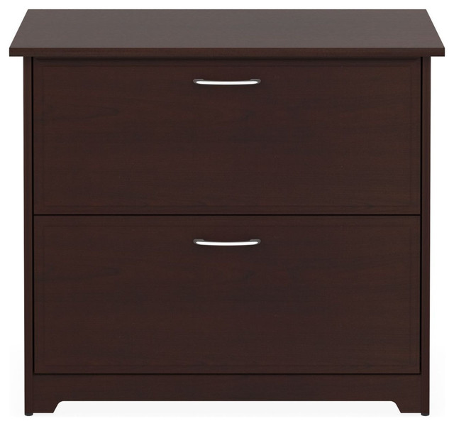 2 Drawer Lateral File Cabinet Cherry Wood Finish Transitional 2 Drawer Lateral File Cabinet Cherry Wood Finish