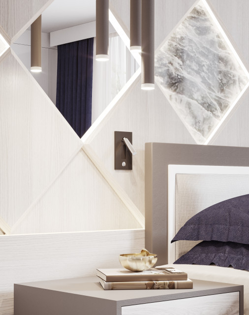 Bedroom Feature wall contemporary-sovrum