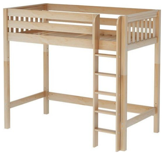 Bennett Natural Xl High Loft Beds For, Twin Xl Loft Bed Dimensions
