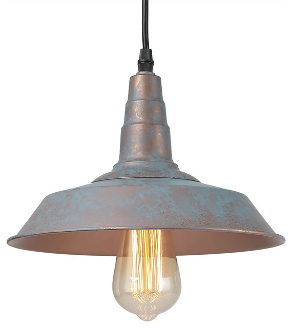 Lnc 1 Light Vintage Blue Pendant Lighting Rustic Barn Ceiling