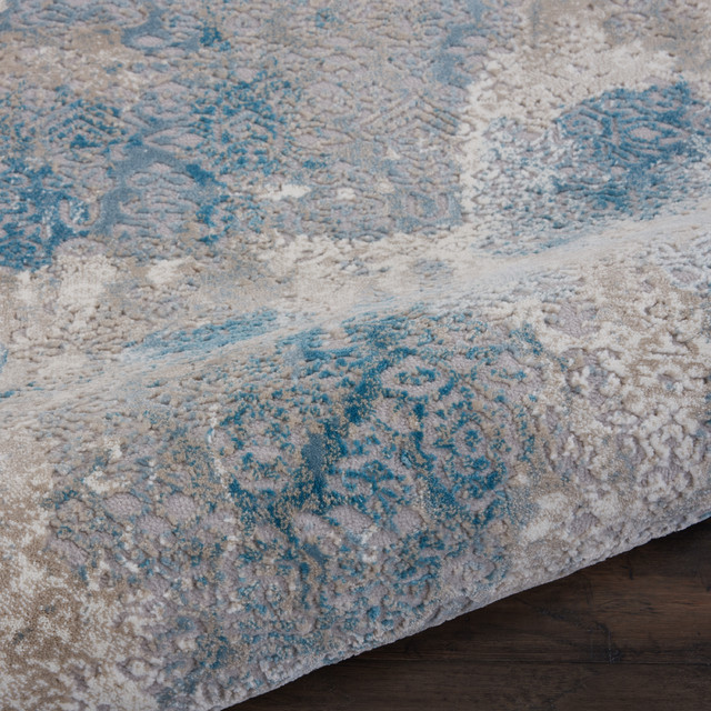 Nourison Karma Krm07 Ivory Light Blue Rug