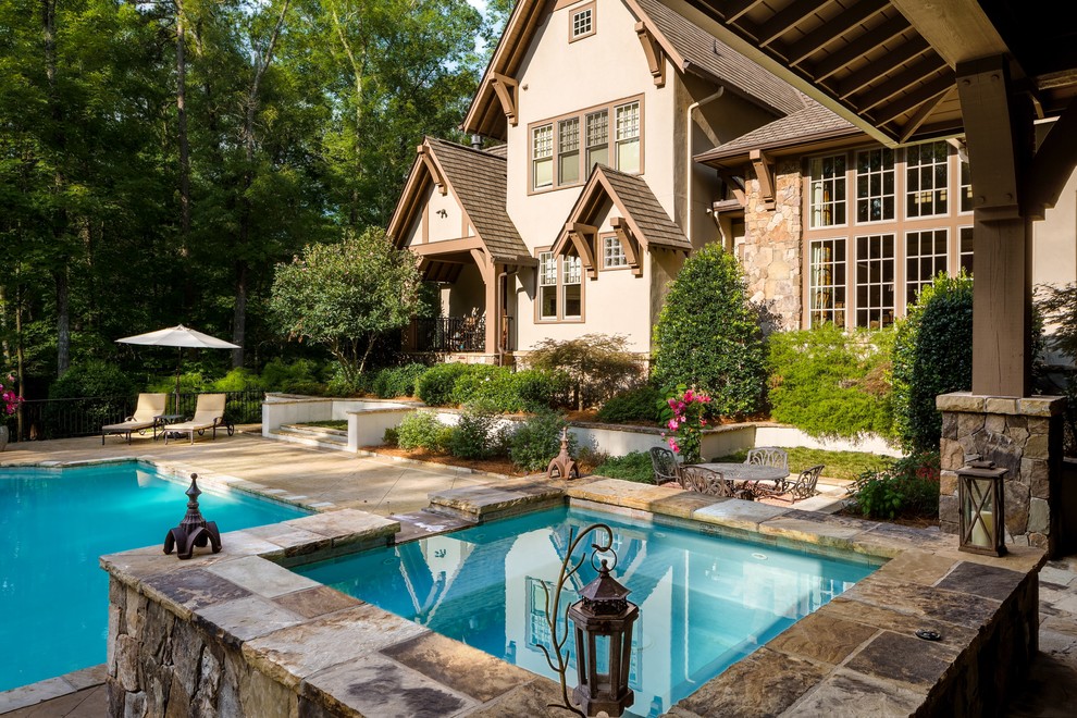 Photo of an arts and crafts pool in Raleigh.