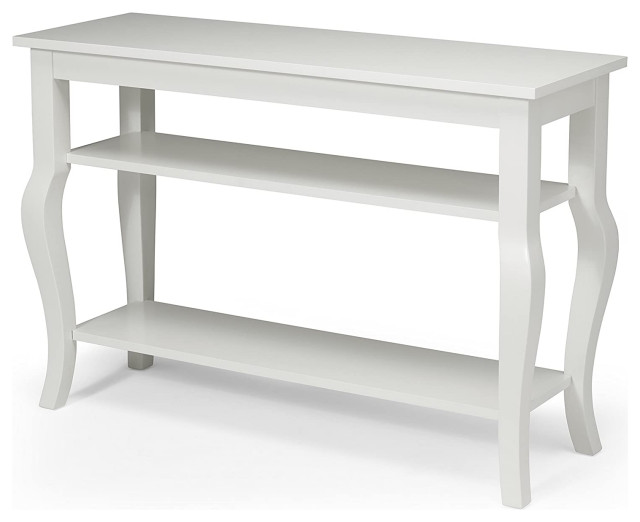 Traditional Console Table, Cabriole Legs With Rectangular Top & 2
