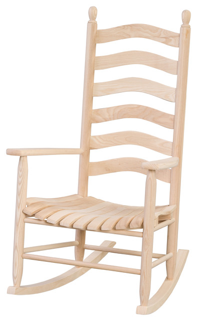 Outdoor Hardwood Ash Breezy Acres Ladderback Rocking Chair