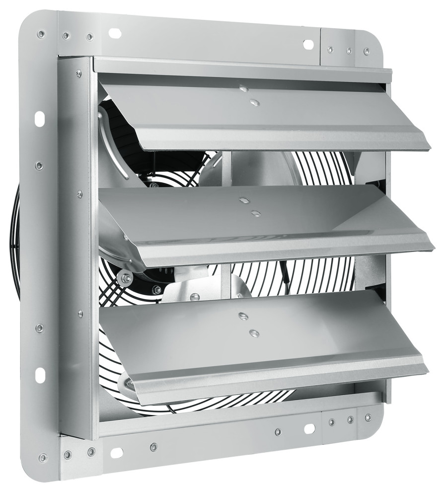 VEVOR Shutter Exhaust Fan Bathroom Exhaust Fan Wall Mounted Aluminum, 12