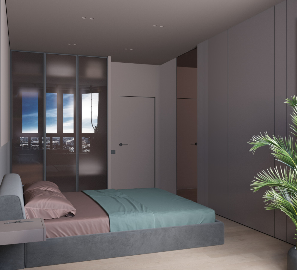 Стильная спальня с кабинетом